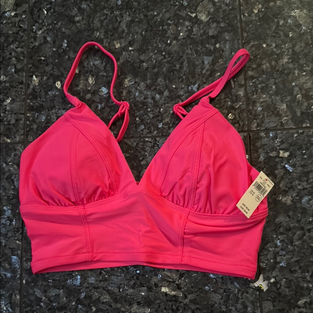 Aerie Pink Bikini Bralette with Longline Design